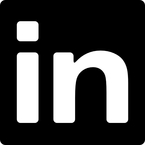 Ícone do LinkedIn em preto e branco